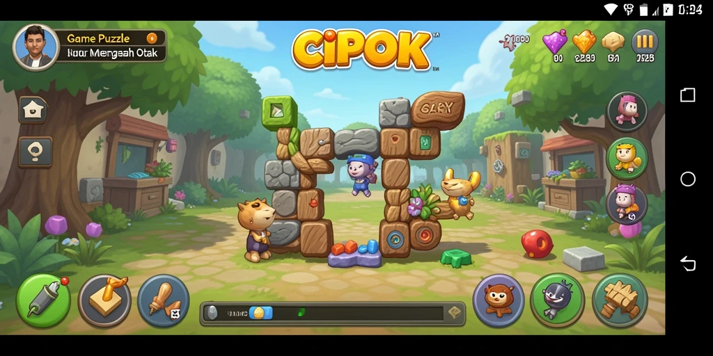 Tampilan gameplay CIPOK yang penuh teka-teki menantang dan menarik.