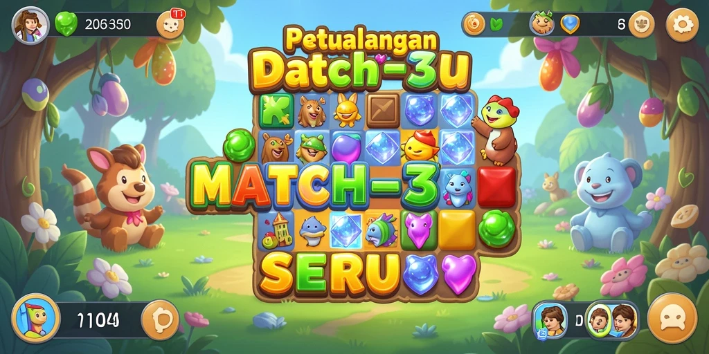 Gameplay seru D06 yang menampilkan tantangan Match-3.