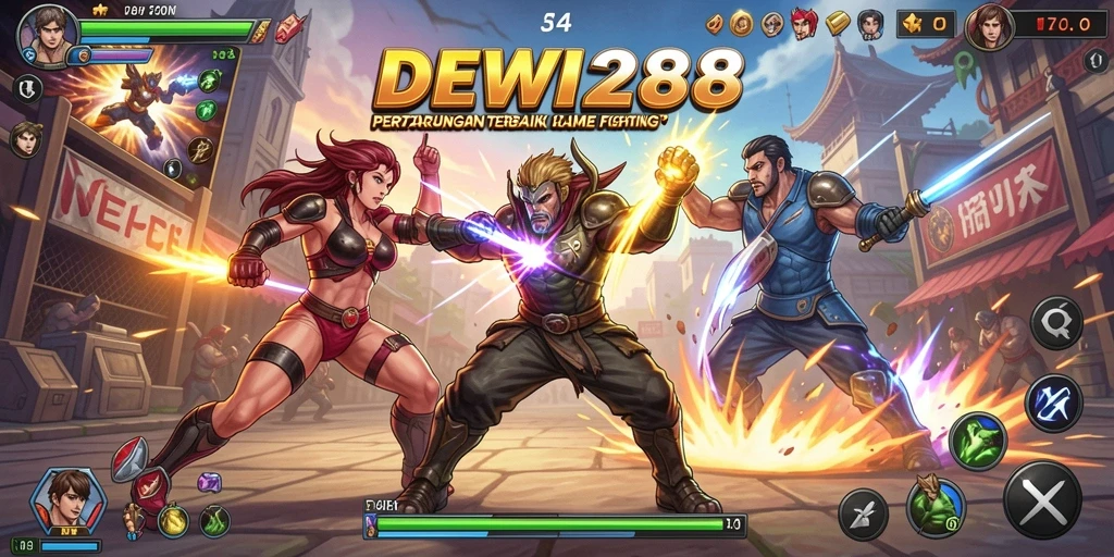 Tampilan seru dari pertarungan dalam DEWI288 yang mendebarkan.
