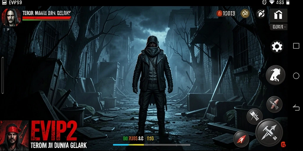 Screenshot menampilkan suasana mencekam dalam gameplay horor.