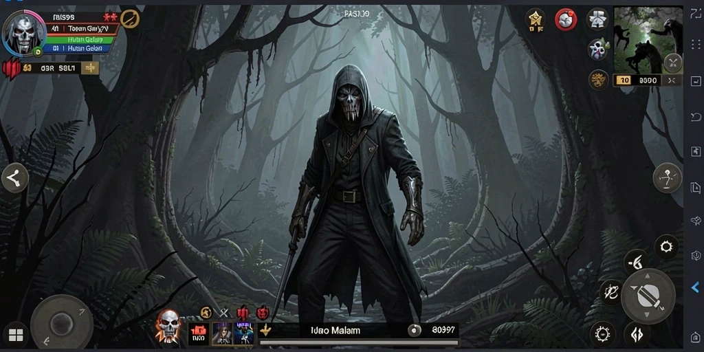 Screenshot menampilkan suasana mencekam di hutan gelap FA99.