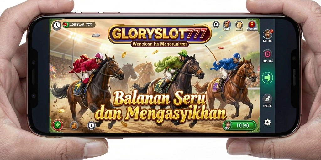 Screenshot GLORYSLOT777 menampilkan aksi balapan seru dan grafis menakjubkan.