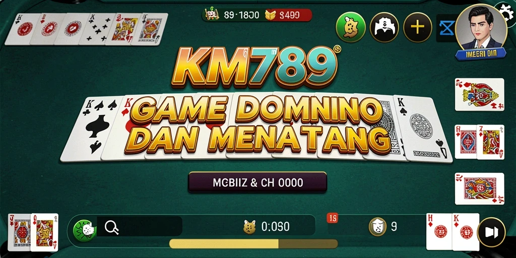 Tampilan gameplay Domino yang menarik dan seru di KM789.