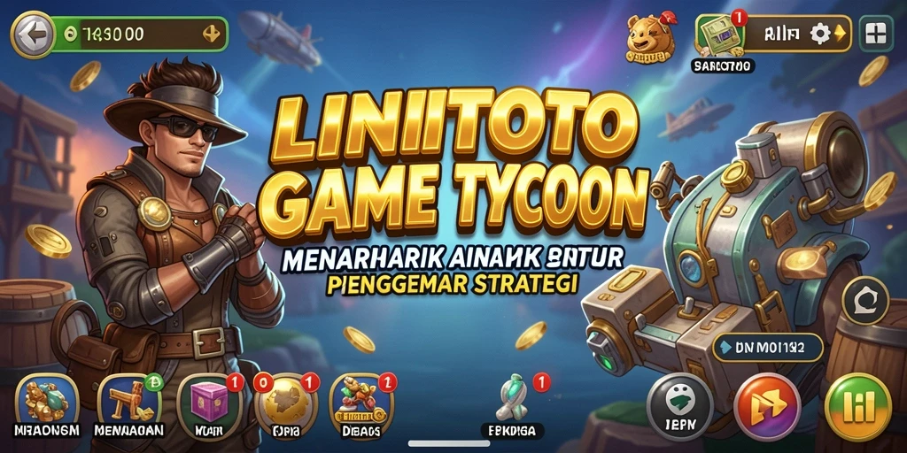 Tampilan gameplay LINITOTO dengan elemen Tycoon yang menarik.