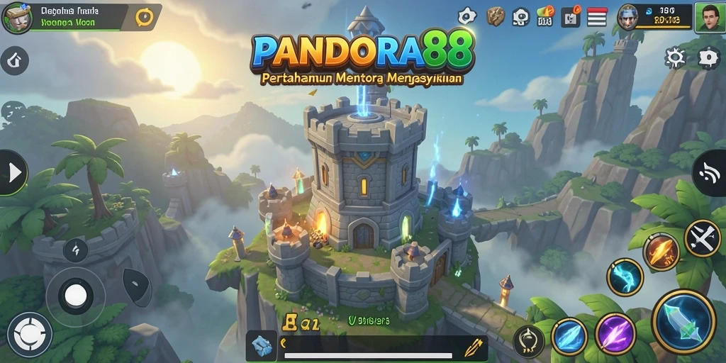 Tampilan gameplay Tower Defense PANDORA88 yang seru dan mendebarkan.