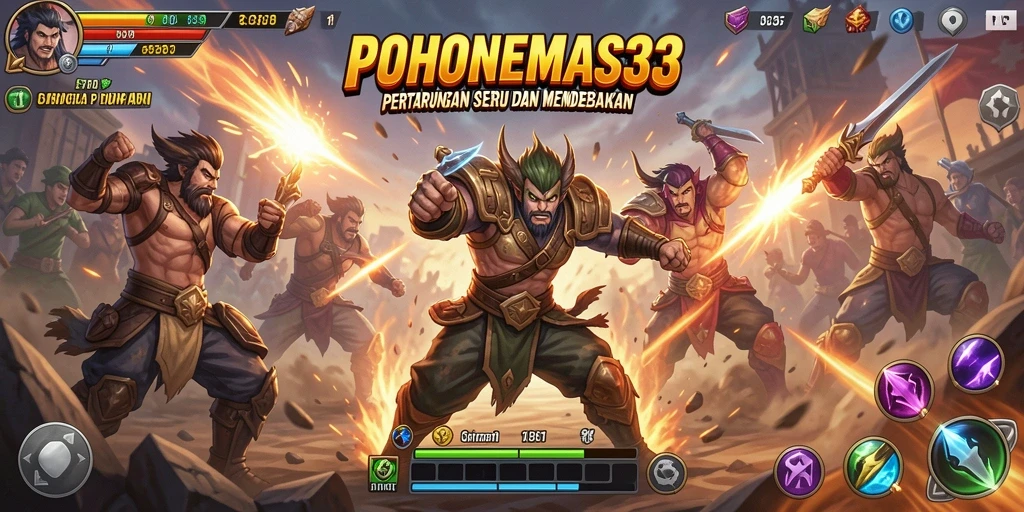 Gameplay menegangkan dengan aksi laga yang seru di POHONEMAS33.