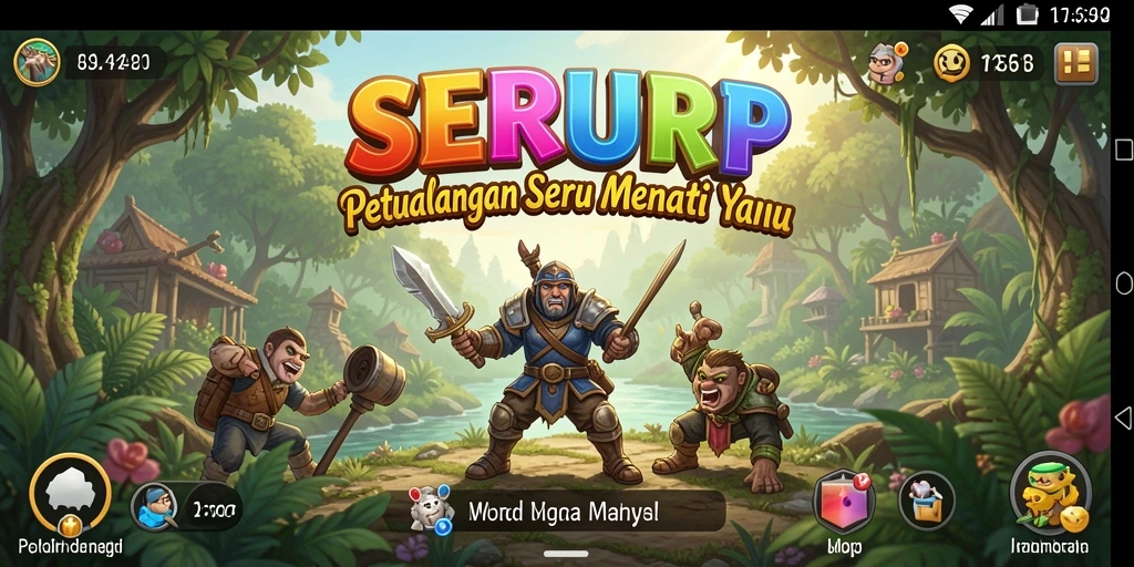 Screenshot SERURP menampilkan momen mengasyikkan dalam petualangan yang intens.