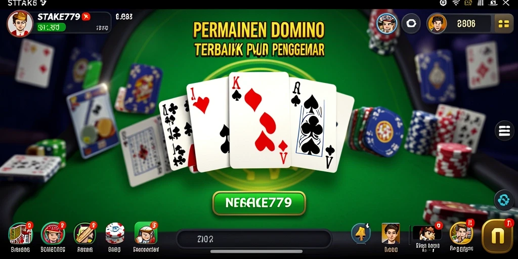 Tampilan menarik gameplay domino di STAKE779 yang penuh dengan aksi.