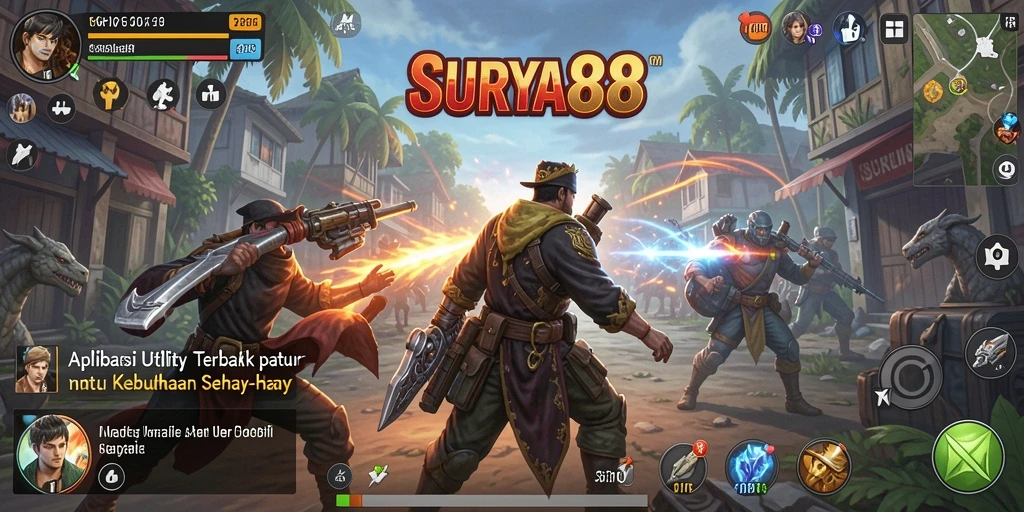 Tampilan antarmuka aplikasi SURYA88 yang intuitif dan informatif.
