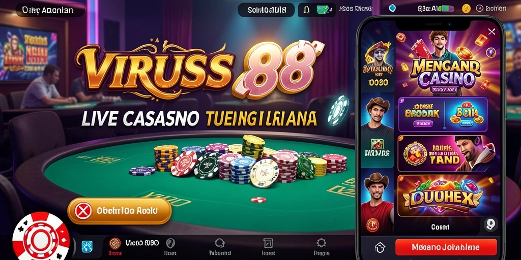 Tampilan gameplay interaktif dari VIRUS88 yang menyenangkan.