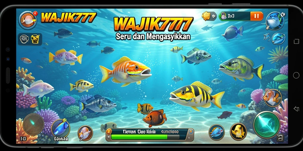 Tampilan gameplay seru dalam WAJIK777 Tembak Ikan.