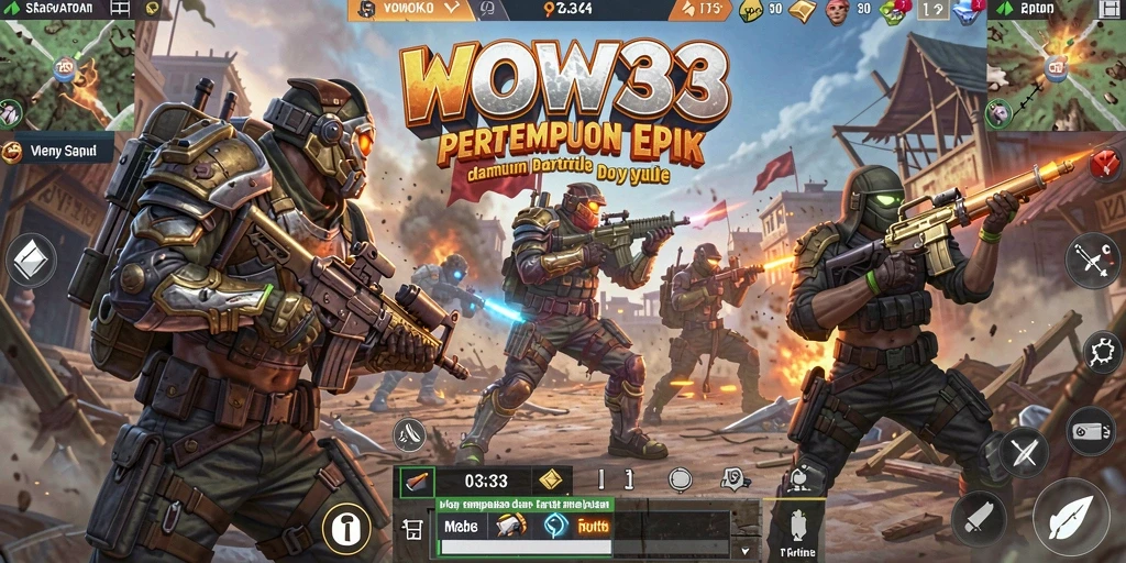 Gameplay WOW33 yang menegangkan di medan perang Battle Royale.